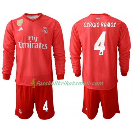 Fußballtrikots Real Madrid Sergio Ramos 4 Kinder 2018-2019 Langarm Ausweichtrikot kaufen